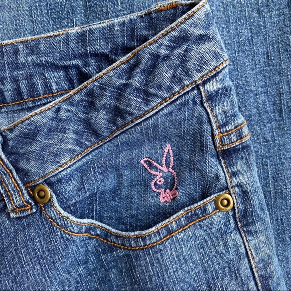Playboy Denim Bootcut Distressed Jeans Vintage VTG - Picture 10 of 16